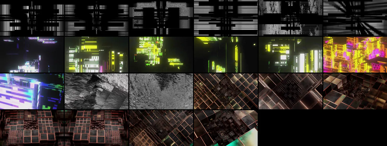 Contact sheet of every clip in Starter Pack v2
